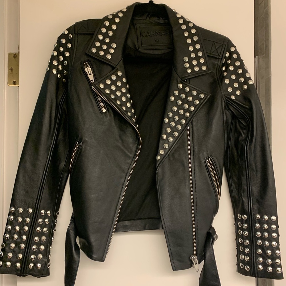 Carmar Leather Jacket With Studs - image 2